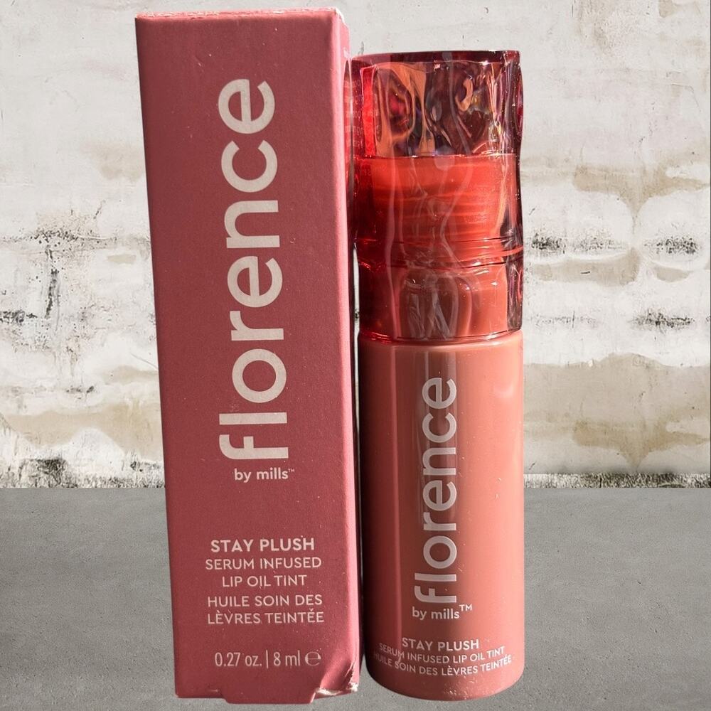 Florence by Mills Stay Plush Serum Infused Lip Oil Tint in Bahama Mama NIB